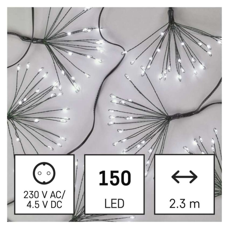 LED Lichterkette – leuchtende Büschel, nano, 2,35 m, Innen, Kaltweiß, Timer