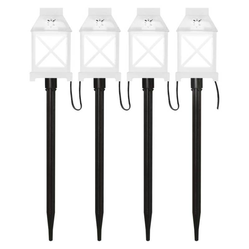 LED Deko – Laternen zum Einstecken, weiß, Außen/Innen, Kaltweiß