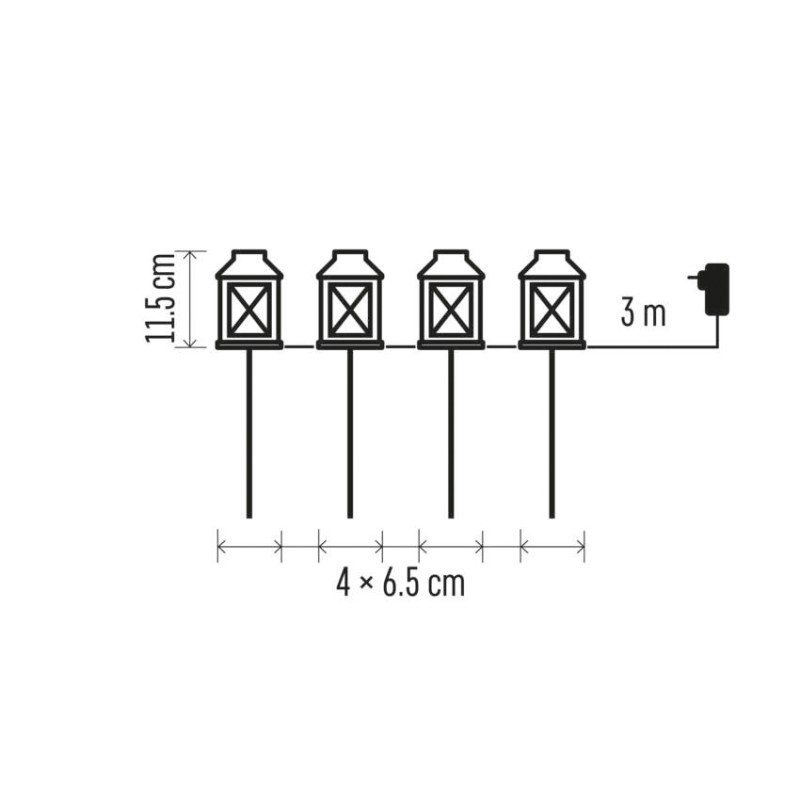 LED Deko – Laternen zum Einstecken, weiß, Außen/Innen, Kaltweiß