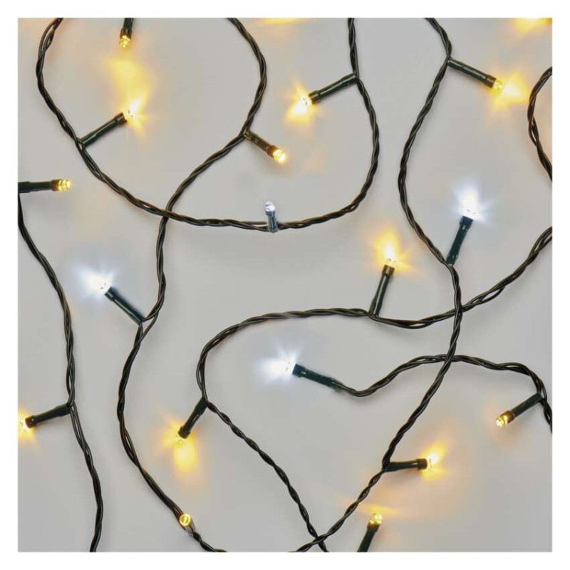 Standard LED Verbindungskette, blinkend, 10 m, Außen, warm-weiß/Kaltweiß