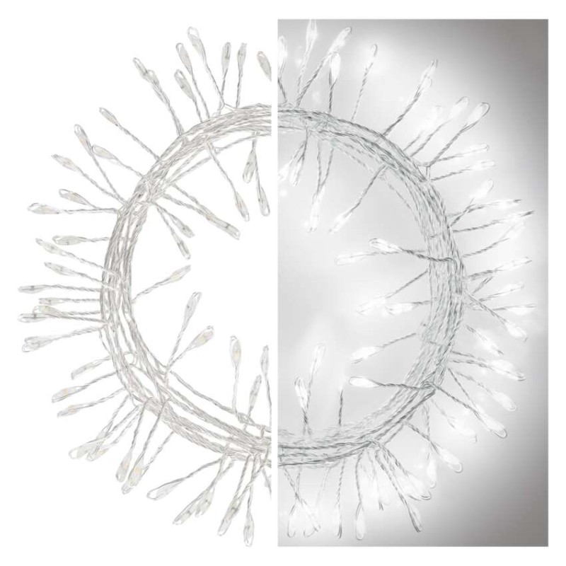 LED Weihnachtliche Nano-Kette – Igel, 2,4 m, 3x AA, Innen, Kaltweiß, Timer