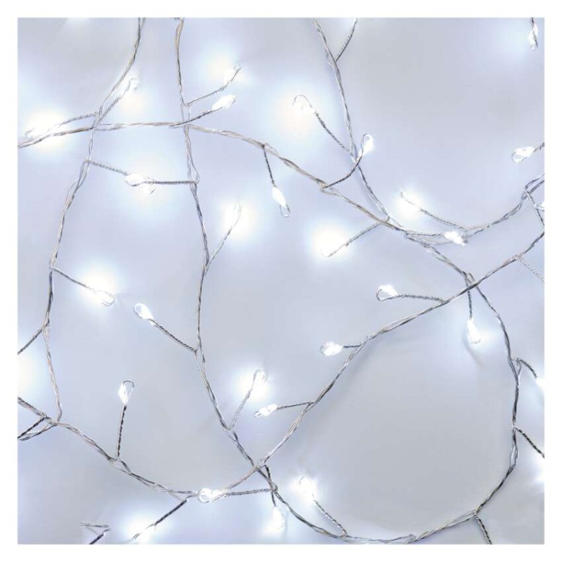 LED Weihnachtliche Nano-Kette – Igel, 2,4 m, 3x AA, Innen, Kaltweiß, Timer