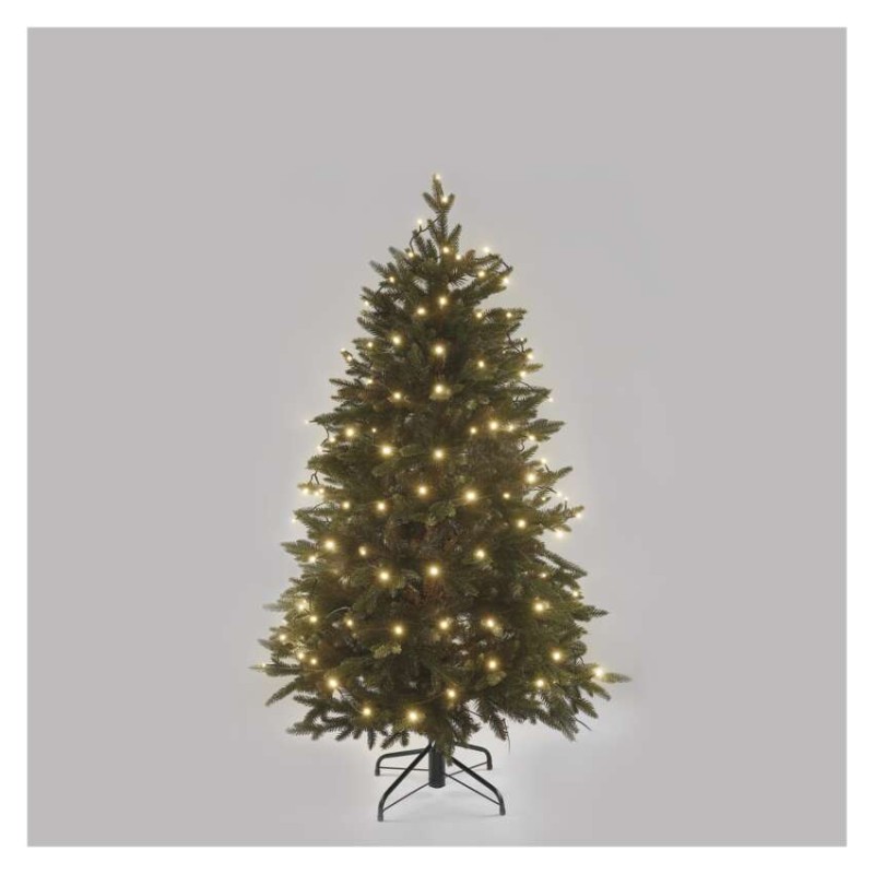 LED Weihnachtliche Lichterkette, 12 m, Außen/Innen, warmweiß, Timer
