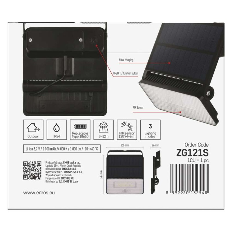 LED-Strahler SOLO mit PIR, neutralweiss