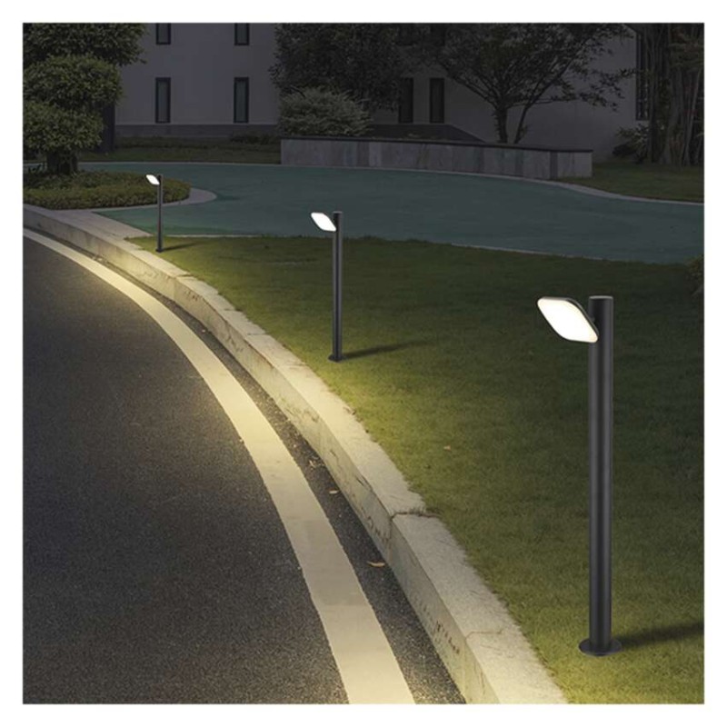 LED Garten-Pollerleuchte NIKA, 12 x 12 x 80 cm, 12,5 W, warmweiß