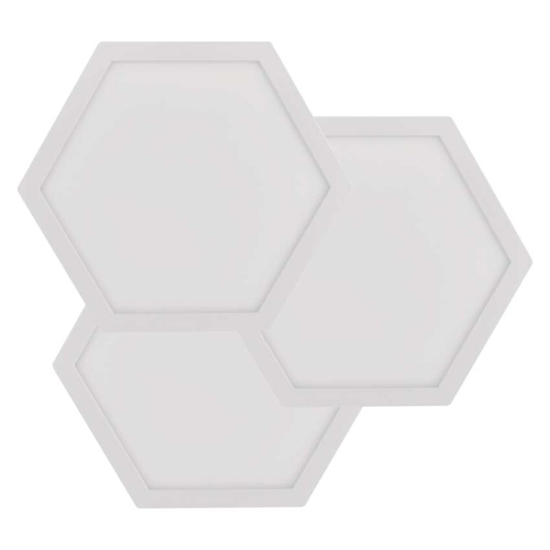 GoSmart LED gaismeklis Hexagon, paplašināšanas kompl. 3 daļas, 1,8W, RGBIC dimmējams, WiFi