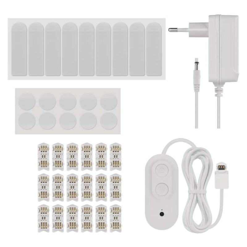 GoSmart LED gaismeklis Lines melns, 9 daļas, 34 W, RGBIC dimmējams, WiFi
