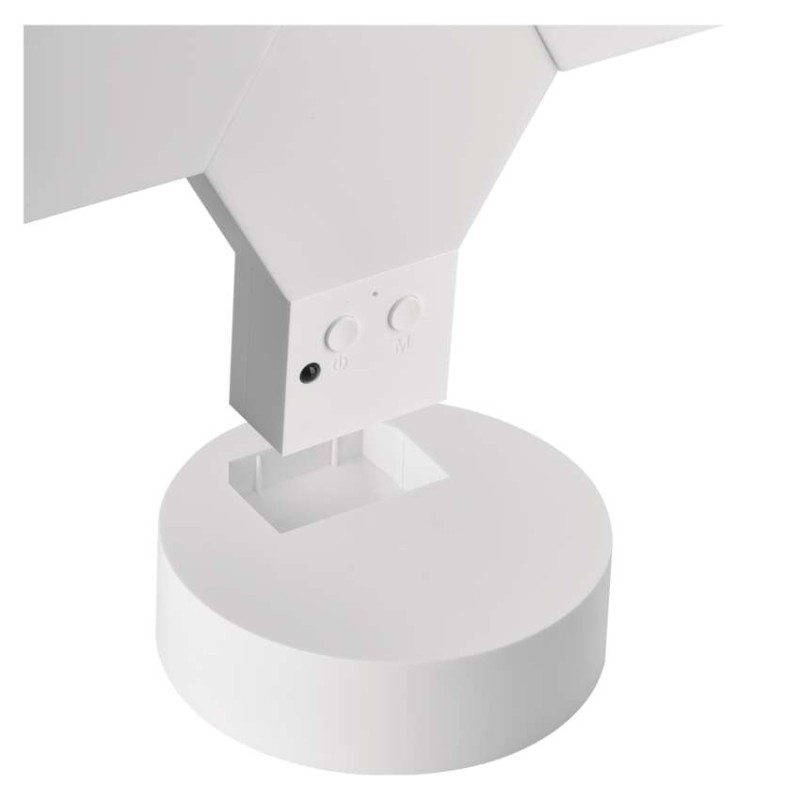 GoSmart LED stolná lampa Hexagon biela, 6 častí, RGBIC stmievateľná, WiFi