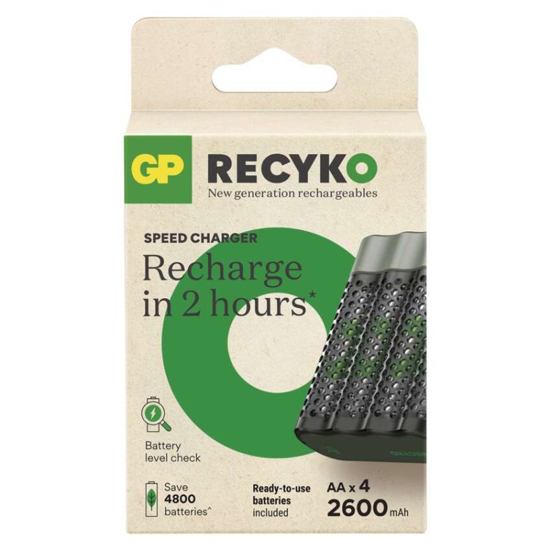 GP Akkumulátor töltő Speed M452 + 4xAA ReCyko 2600mAh