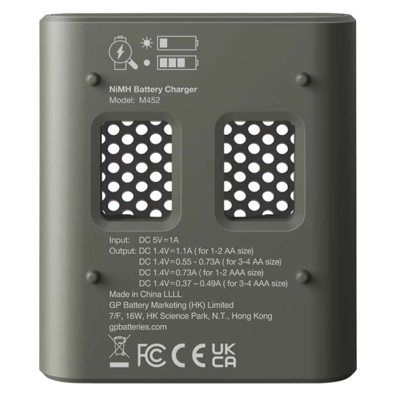 GP Akkumulátor töltő Speed M452 + 4xAA ReCyko 2600mAh