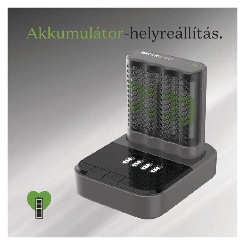GP Pro akkumulátor töltő P461+4xAA ReCyko Pro + dokkoló