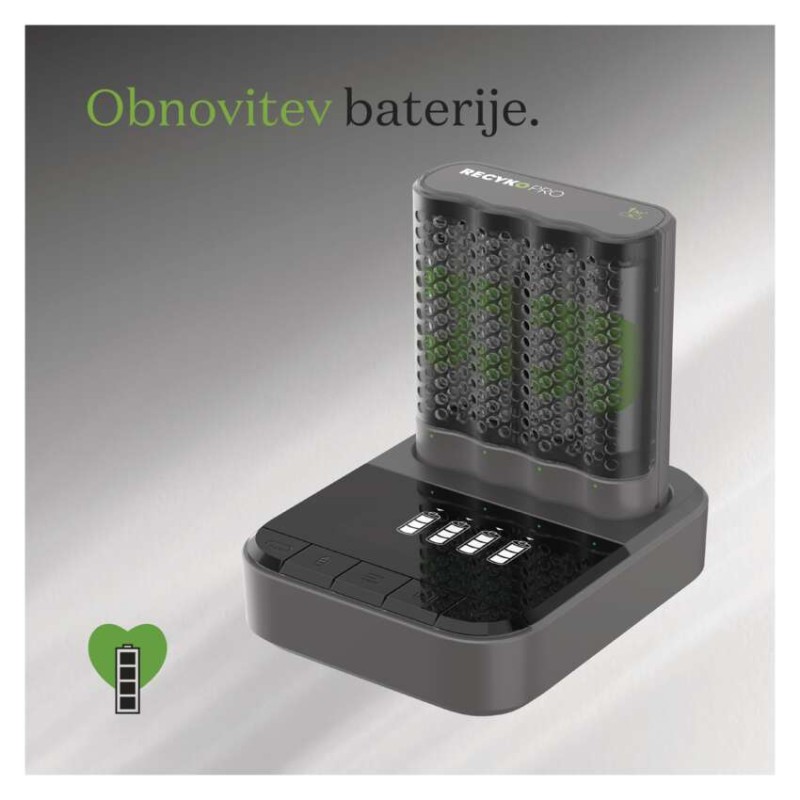 GP polnilec baterij Pro P461 + 4× AA ReCyko Pro + DOCK