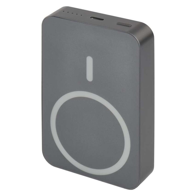 Bezvadu ārējais akumulators WI 1046, 10 000 mAh, 20 W, pelēks