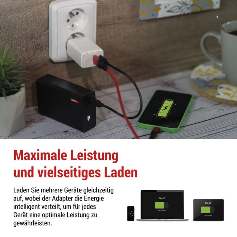 USB Netzadapter GaN PD 45 W max.