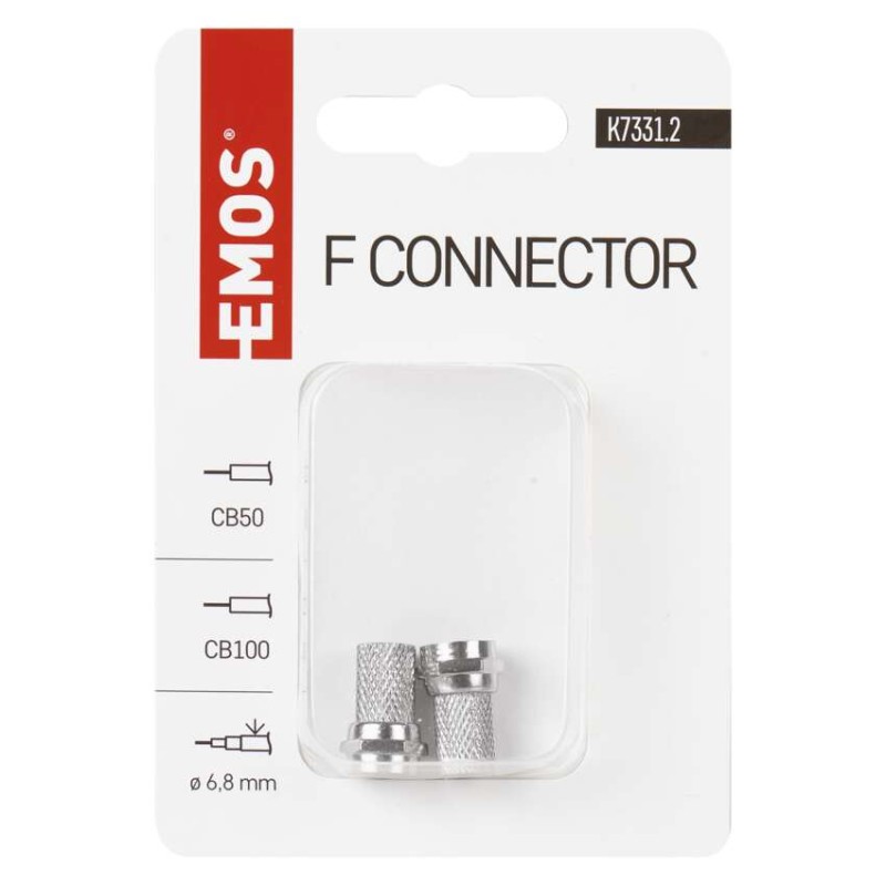 Konnektor F-Stecker für Koaxialkabel CB50, CB100
