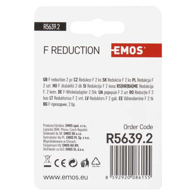 Reduktion F-Stecker – F-Buchse