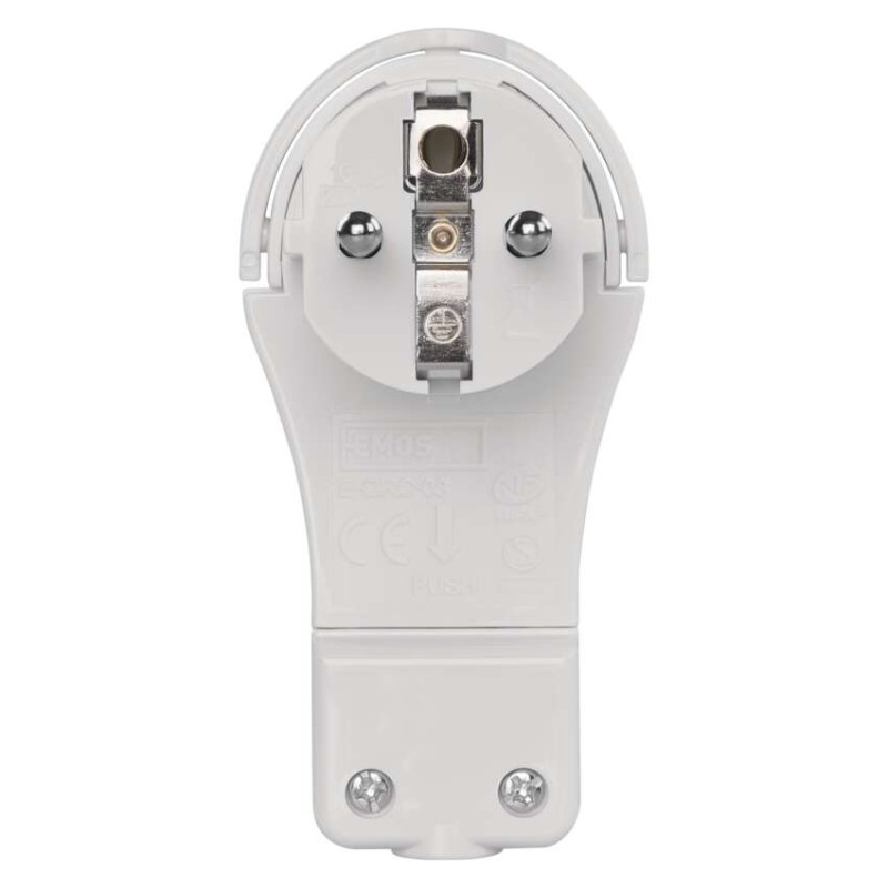 Winkelstecker für Verlängerungskabel, weiss
