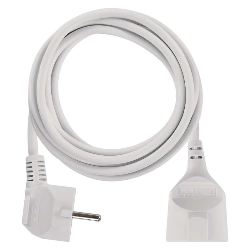 Pagarinātājs 1,4 m / 1 kontaktligzda / balts / PVC / 1 mm2