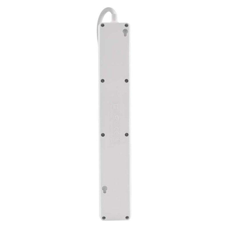 Steckdosenleiste 3 m / 5 Steckdosen / Schalter / weiß / 1× USB-A + 1× USB-C / 1,5 mm2