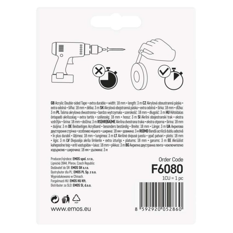Akrylowa taśma dwustronna 18mm / 3m