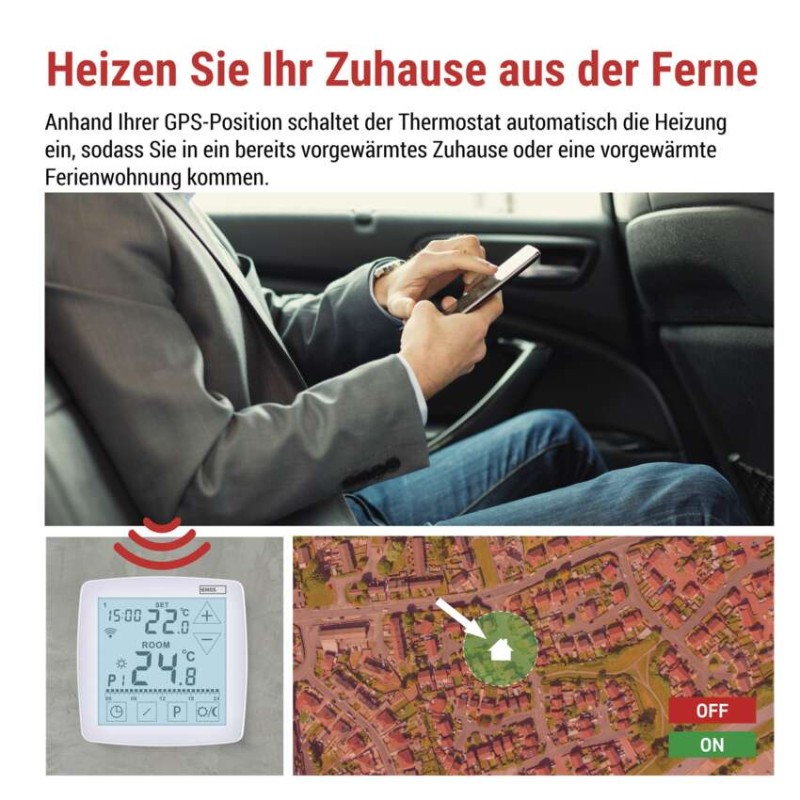 GoSmart Raumthermostat P56S01 mit WiFi, programmierbar, verkabelt
