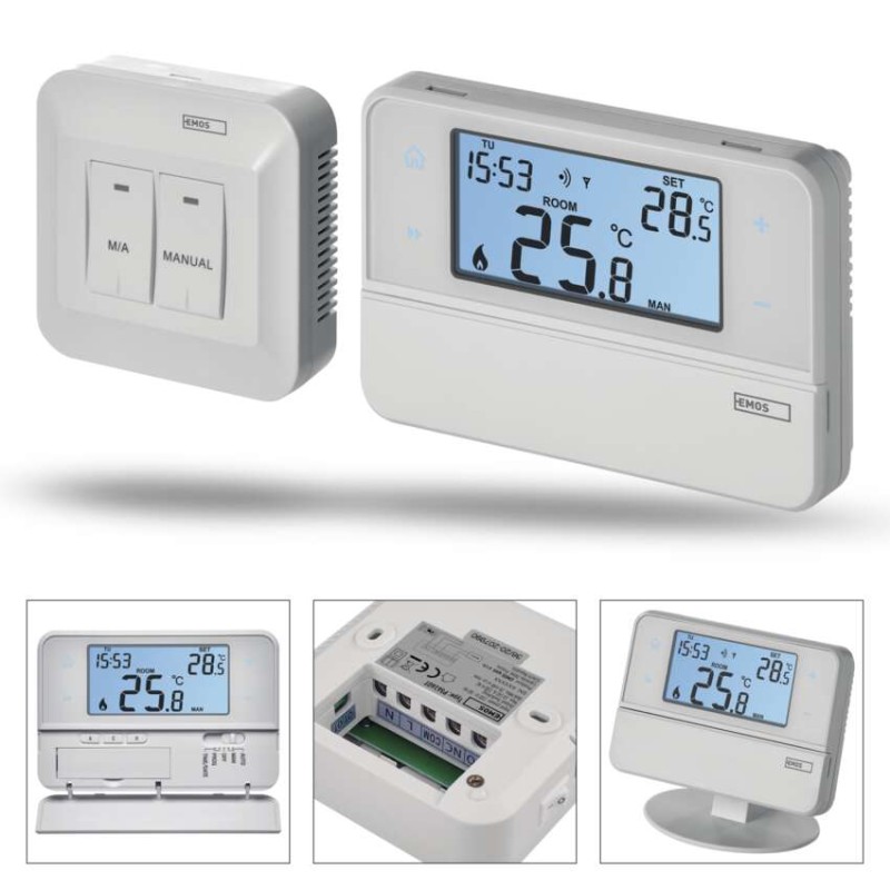Bezvadu telpas termostats ar OpenTherm P5616OT