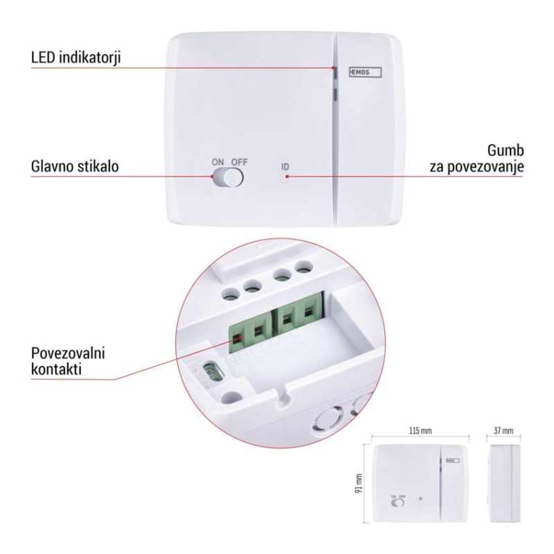 Sobni brezžični OpenTherm termostat P56A11 s programiranjem