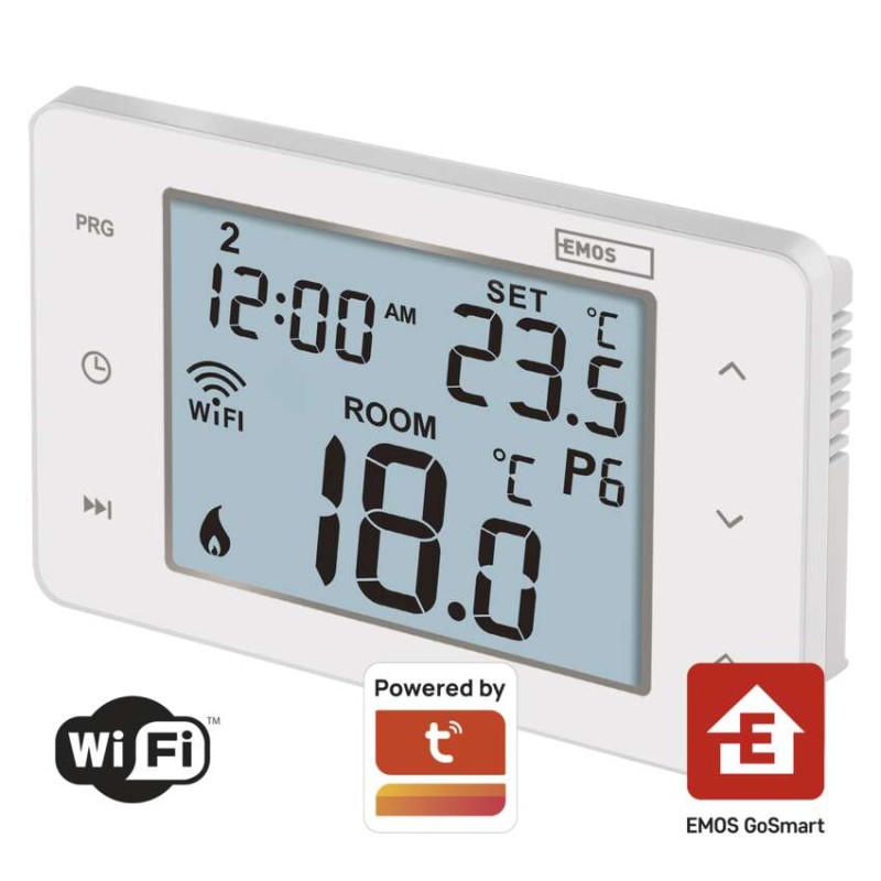Inteligentny termostat pokojowy, przewodowy, GoSmart z WiFi, P56201