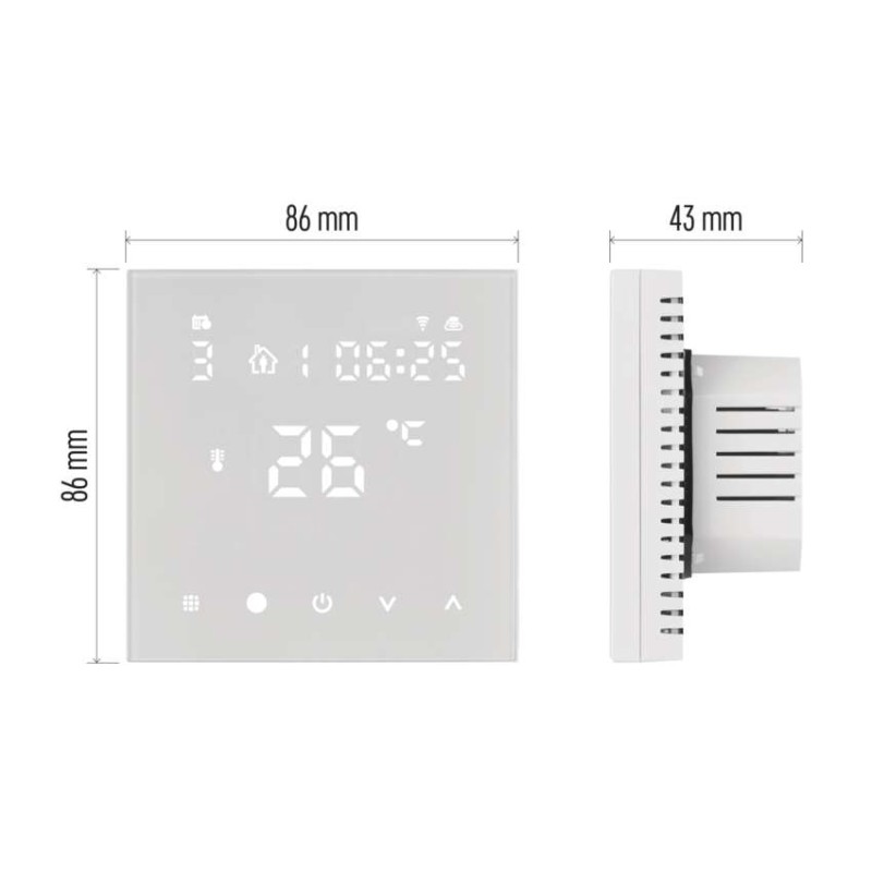 Inteligentny termostat pokojowy do ogrzewania podłogowego, GoSmart z WiFi, P56201UF