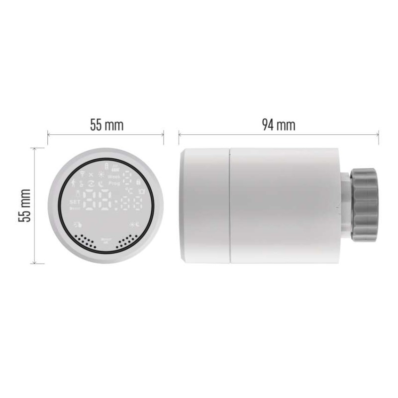 Zestaw GoSmart: 3x cyfrowa głowica termostatyczna P5630S ZigBee