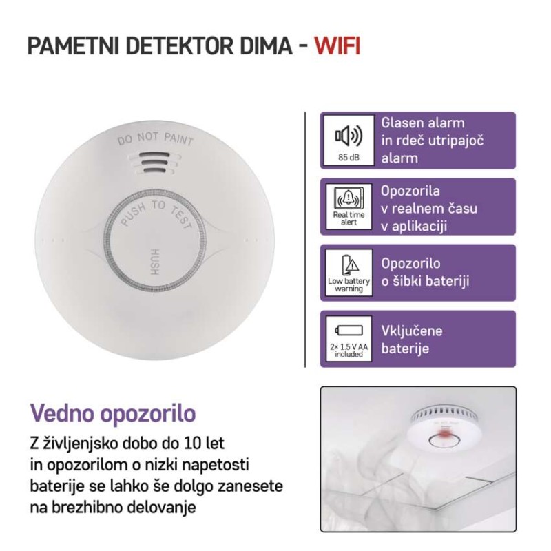 GoSmart Detektor dima TS380C-HW z WiFi
