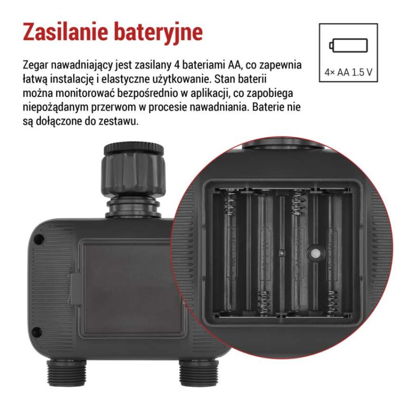 GoSmart Kontroler nawadniania, Bluetooth 5.0, 2 wyjścia