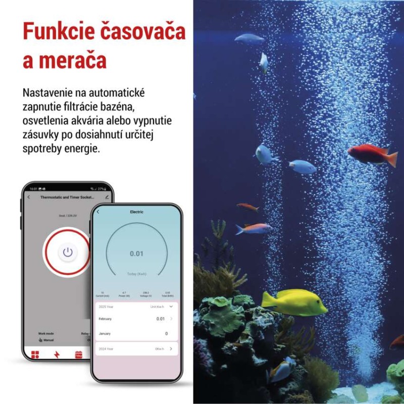 GoSmart Termostat do zásuvky s funkciou digitálneho časovača 2v1 s WiFi
