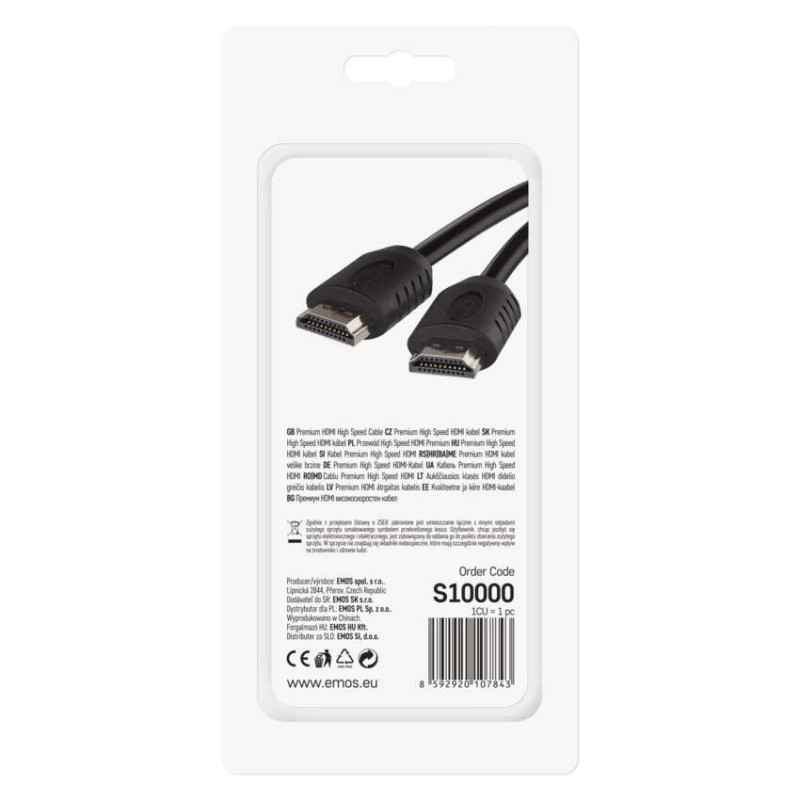 High Speed HDMI Kabel 2.0 A Stecker – A Stecker 0,75m