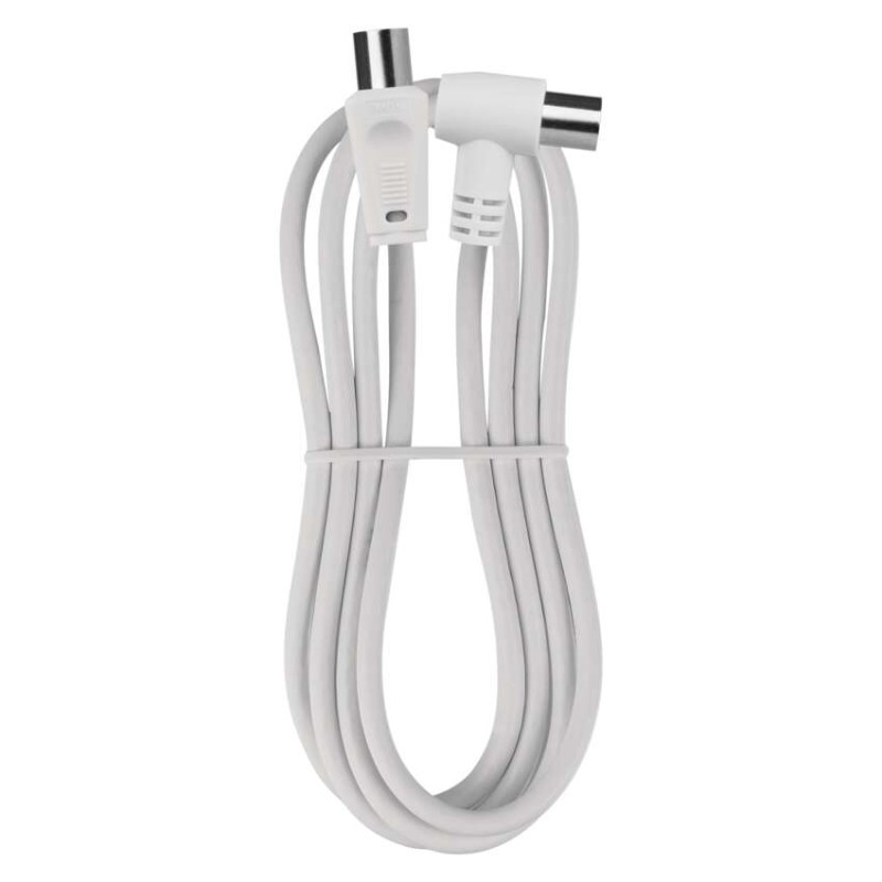Antenas koaksiālais kabelis, ekranēts, 1,25 m, – leņķveida