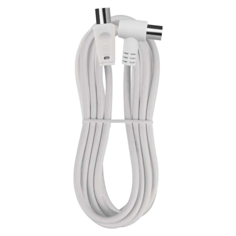 Antenas koaksiālais kabelis, ekranēts, 2,5 m, – leņķveida