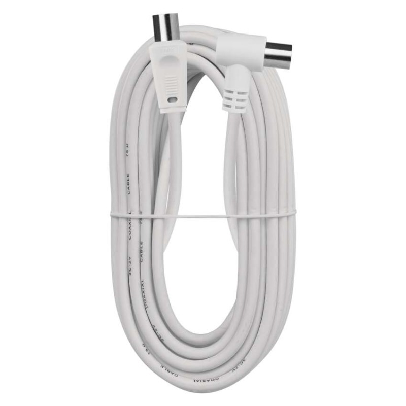 Antennen-Koaxialkabel, geschirmt 7,5m – Winkelstecker