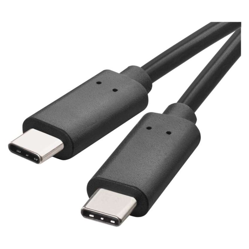 Kabel USB 2.0, wtyk C - C, szybkie ładowanie, transmisja danych, 1 m, czarny
