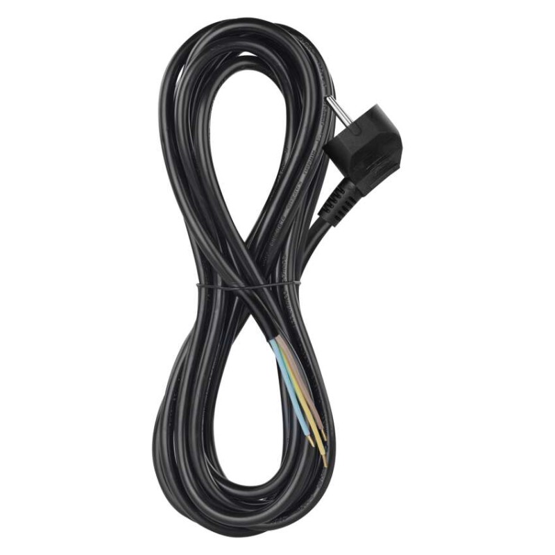 Netzkabel PVC 3x 1,5mm2, 5m, schwarz