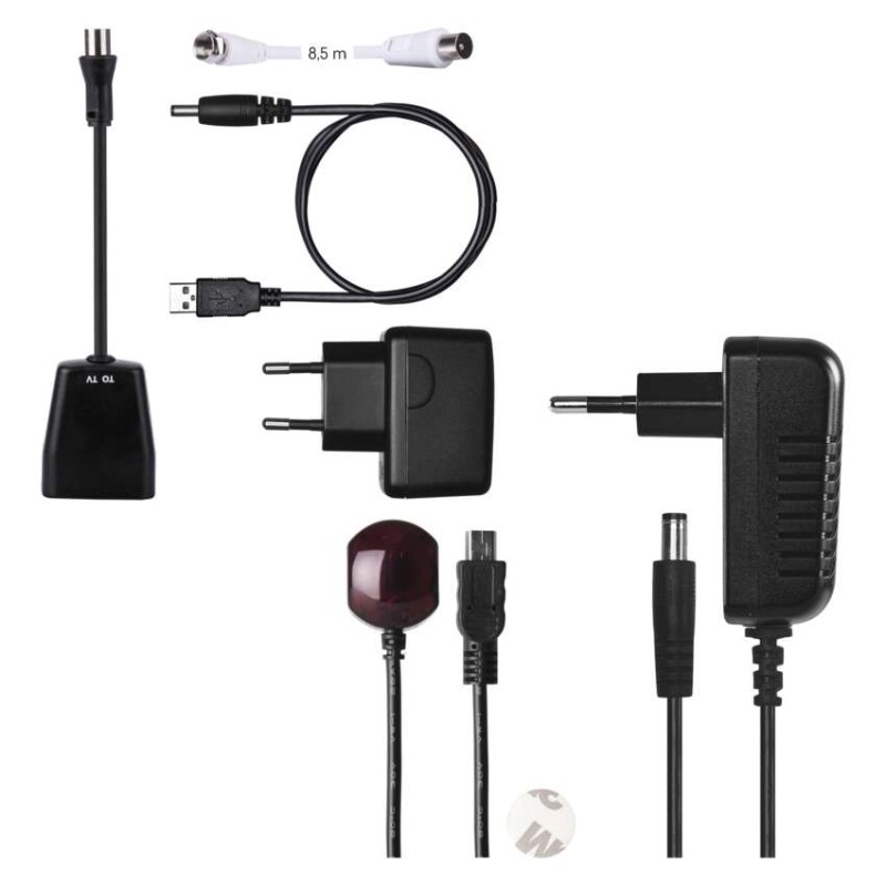 Zestaw dekoder DVB T2 + antena zewnętrzna EM-VO6