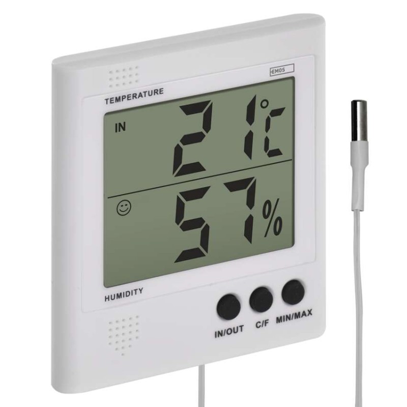Digitales Thermometer mit Hygrometer, kabelgebundener Sensor E8471