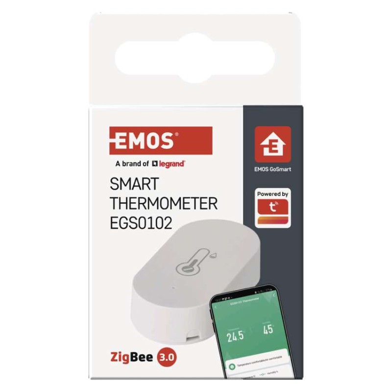 GoSmart digitális vezeték nélküli hőmérő, páratartalom-mérővel, ZigBee EGS0102