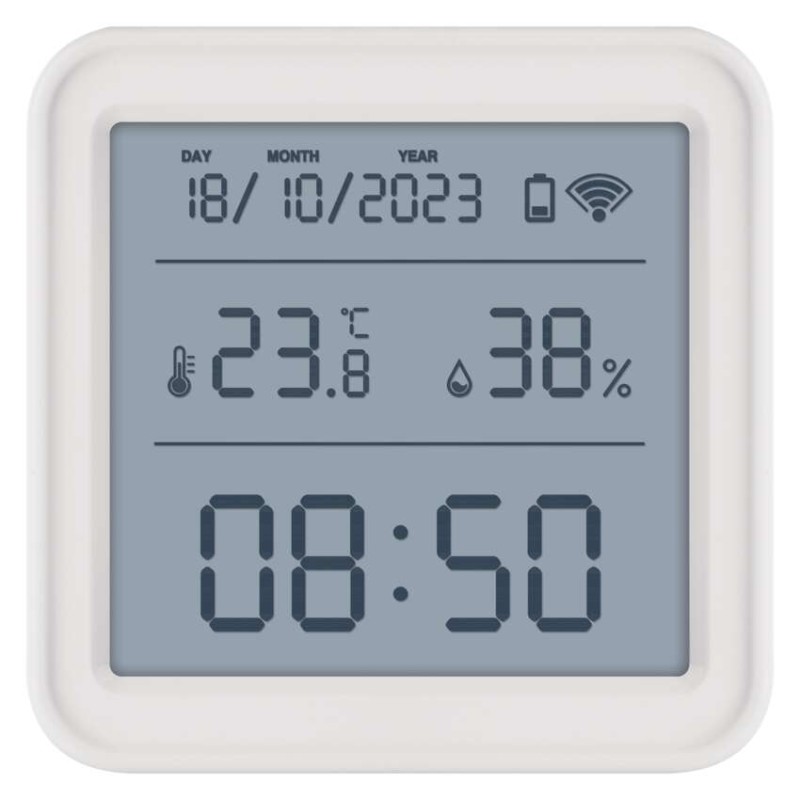 GoSmart Digitálny teplomer s vhlkomerom, bezdrôtový snímač, dátum, ZigBee EGS0101