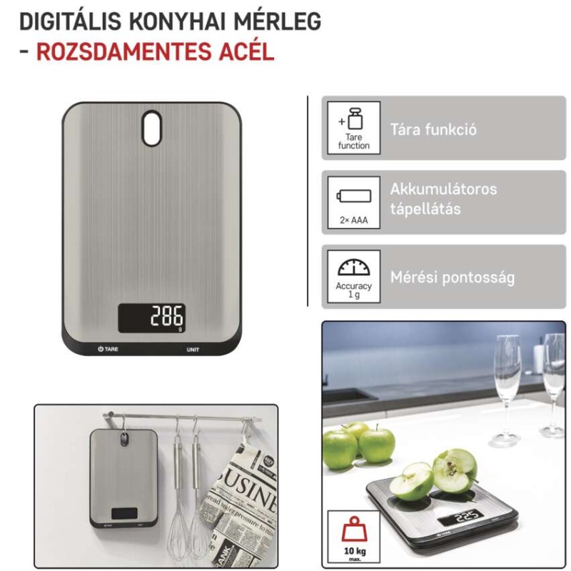 Digitale Küchenwaage EV026, silber