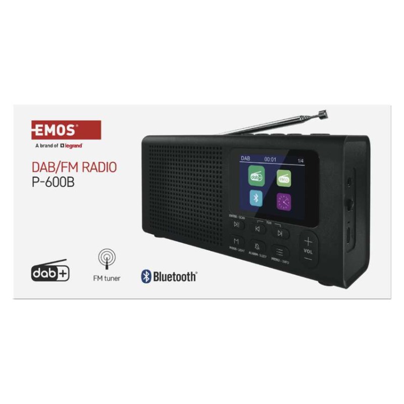 Tragbares Radio mit Bluetooth, DAB / DAB+ / FM, schwarz