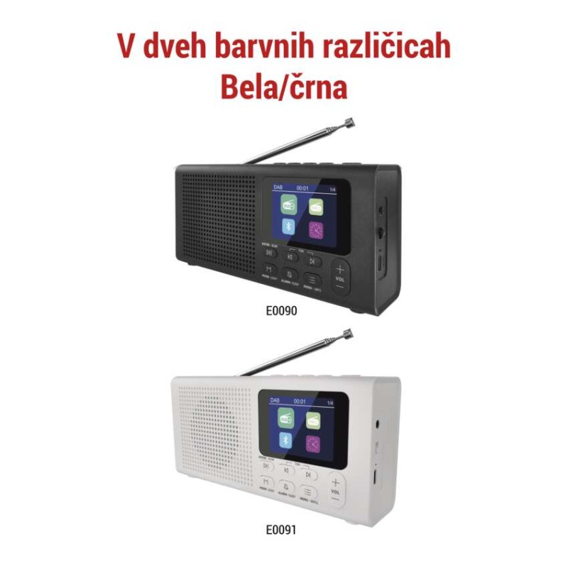 Prenosni radio z Bluetooth, DAB / DAB+ / FM, bel