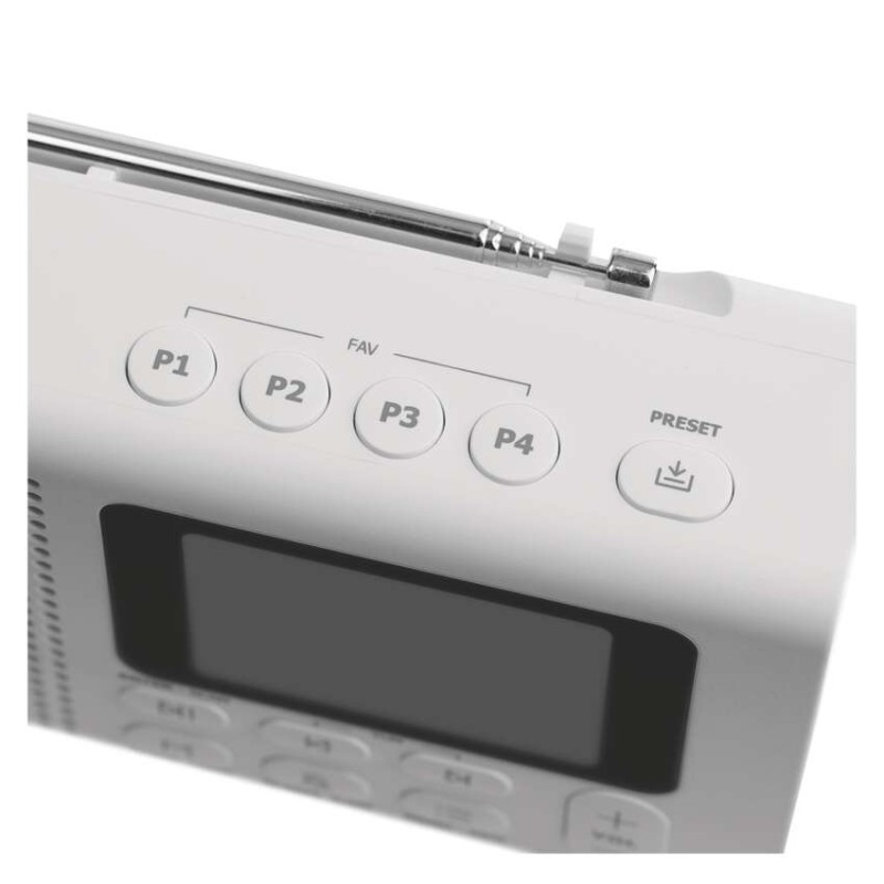 Tragbares Radio mit Bluetooth, DAB / DAB+ / FM, weiß