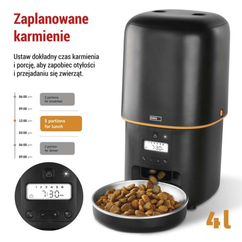Karmidło Pet Care, 4 l, czarne