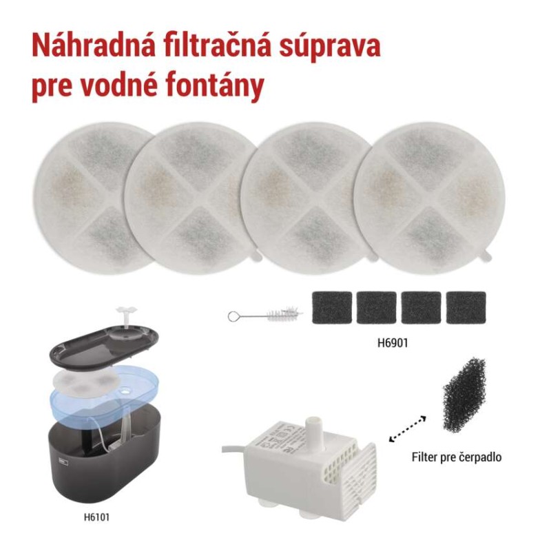 Sada filtrov PET-901 pre vodné fontány 