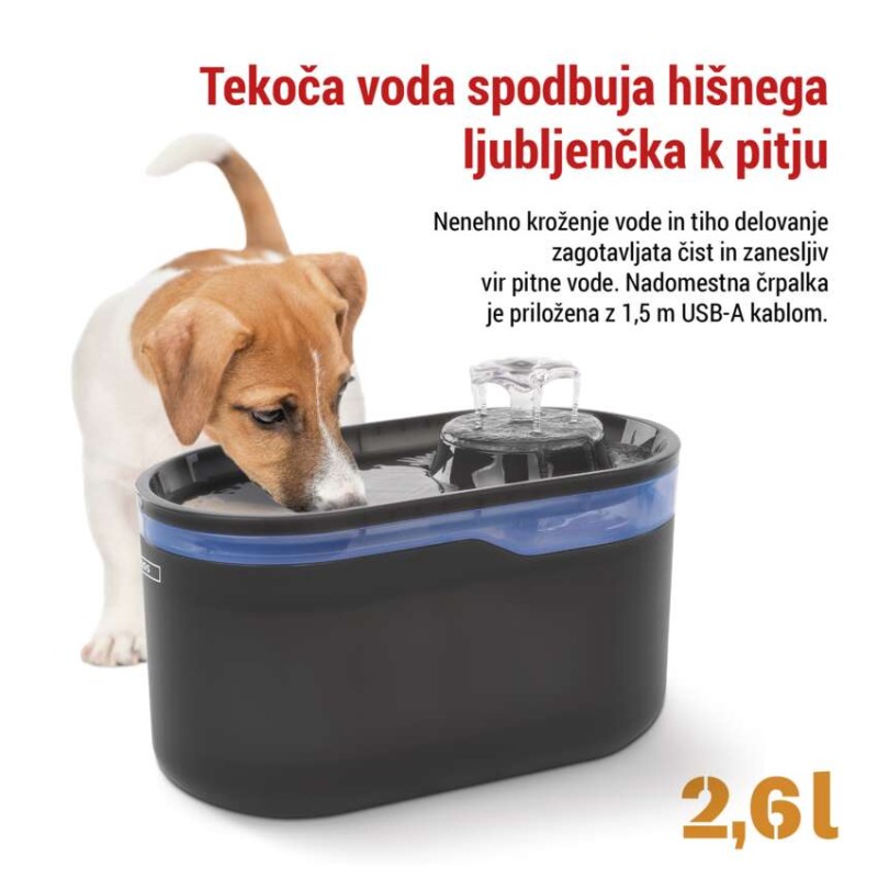 Rezervna vodna črpalka za pametne vodne fontane, črna